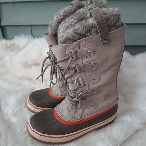 SOREL Womens Tall Winter Duck Boots Sz 6.5 - Picture 6 of 8